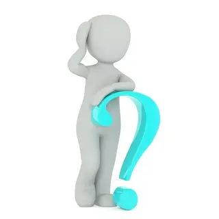 3D Man with Question Mark Illustration